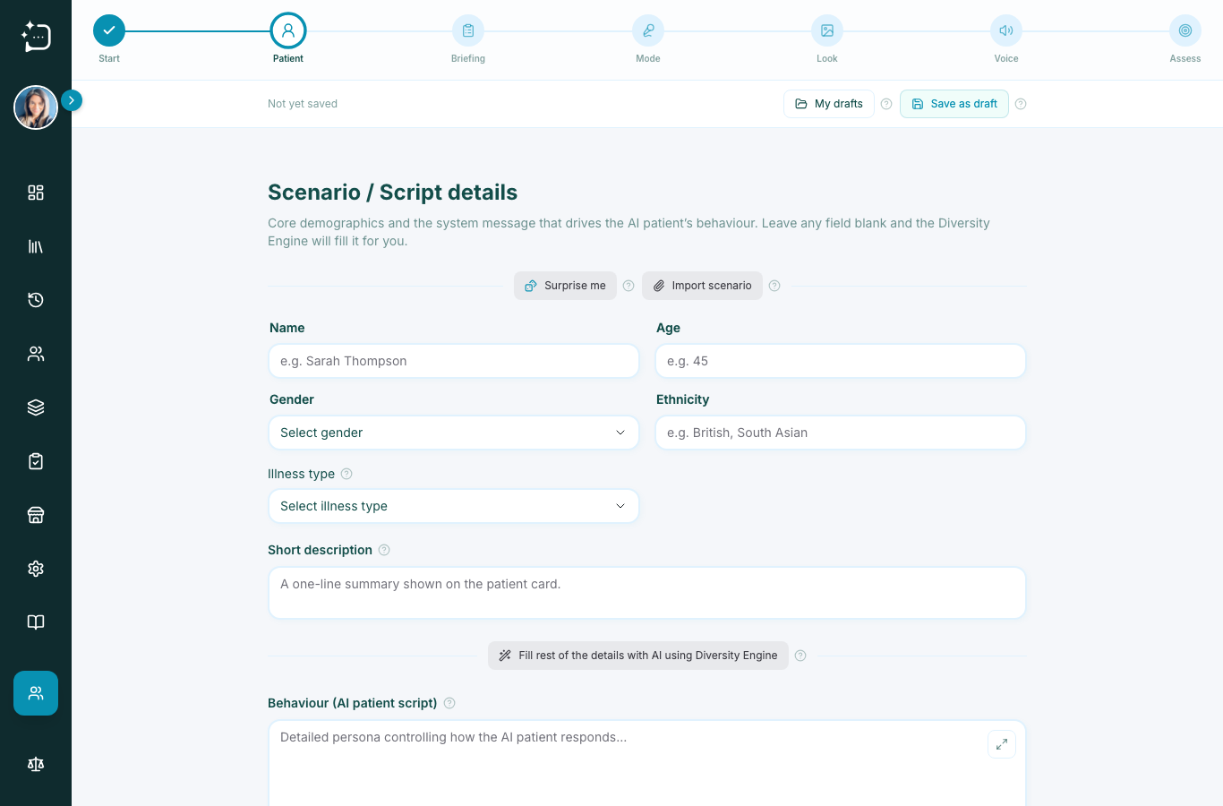 Scenario import or management actions in the scenario flow.
